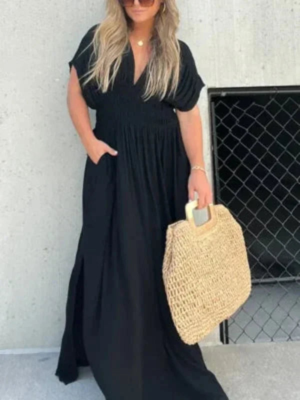 Nicola - Maxi Vestido Casual con Escote en V