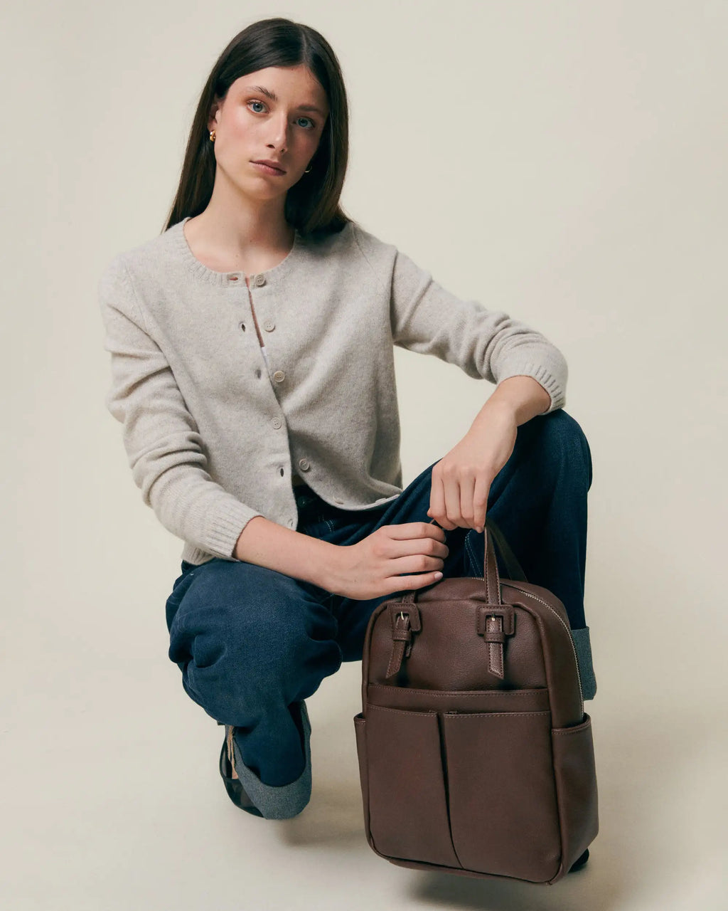Aurora | Mochila efecto piel con bolsillos