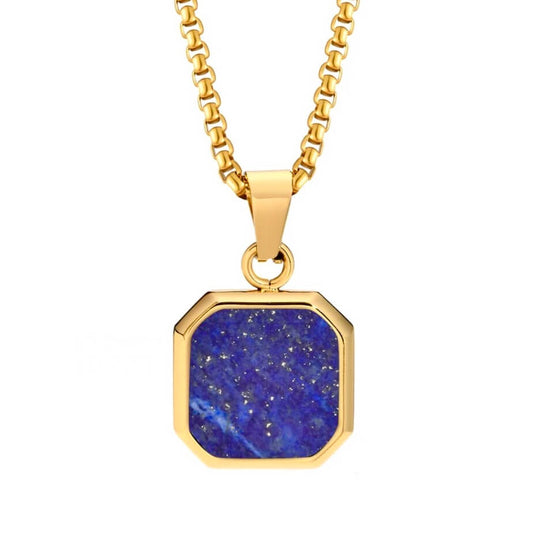 Lapis Lazuli pendant chain gold