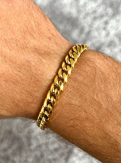 Miami Cuban Link bracelet 8mm gold