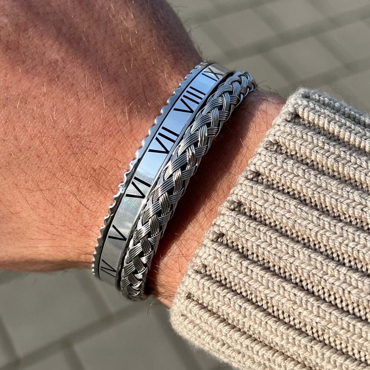 Roman Speed bracelet X Titan bangle silver edition