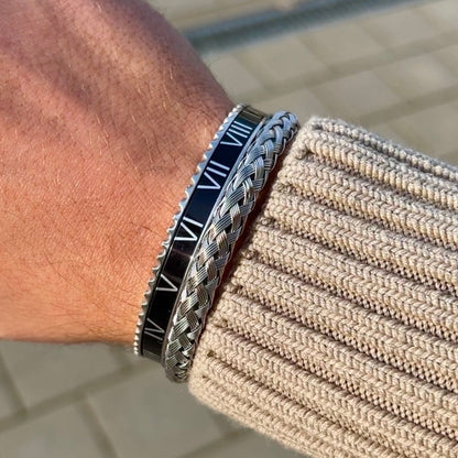 Roman Speed bracelet X Titan bangle silver black