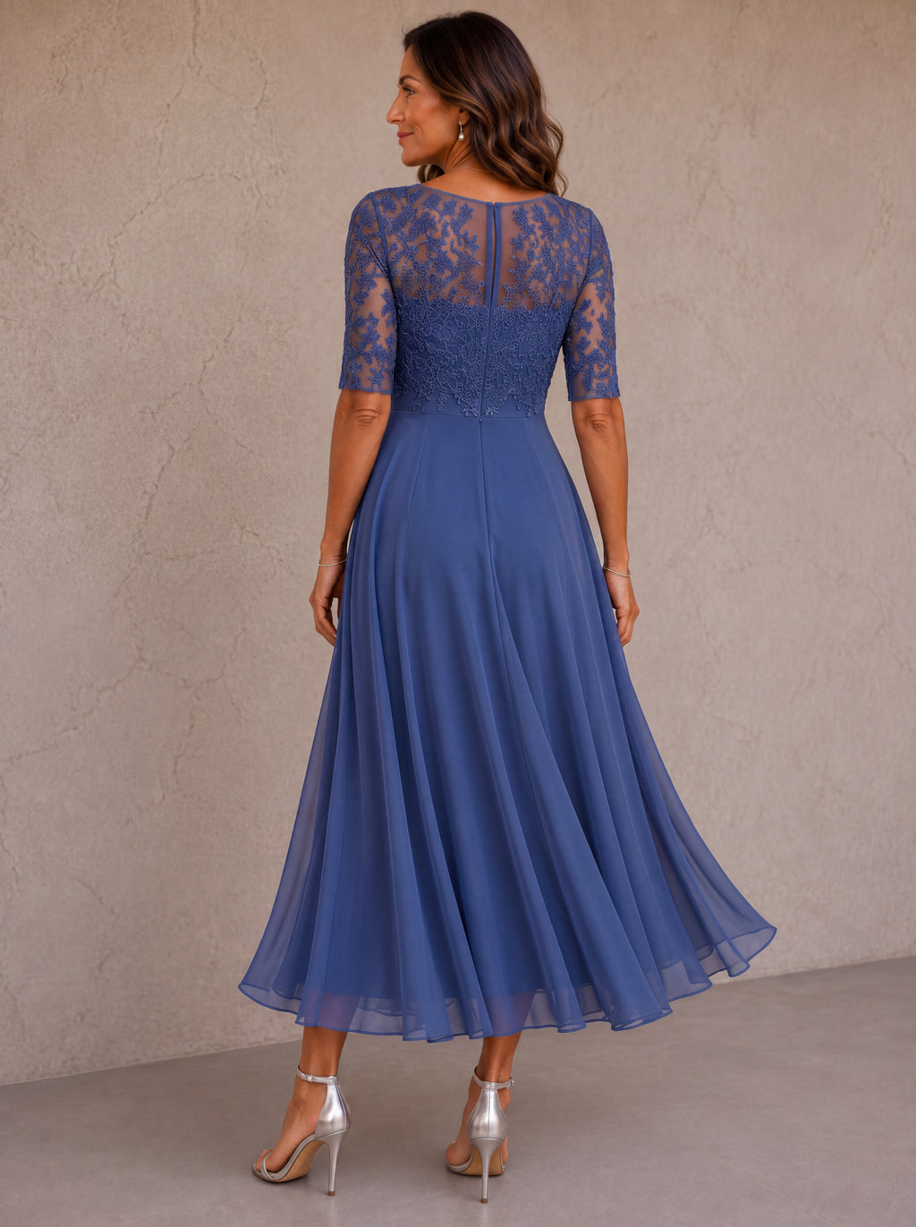 Abella | Vestido de Encaje y Gasa
