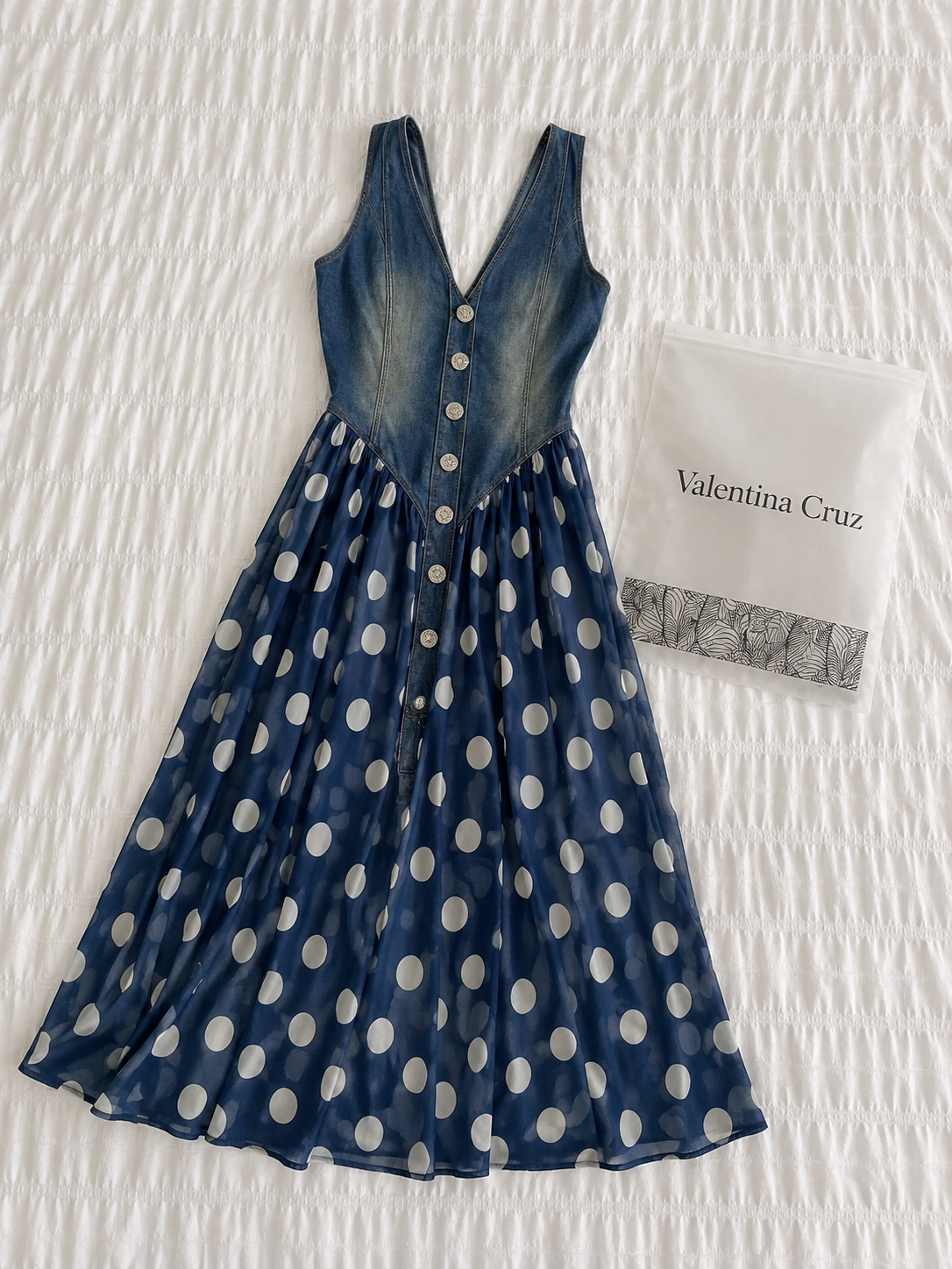 Bianca | Vestido Midi de Chifón con Lunares