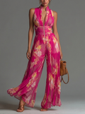 Leila | Mono Plisado Floral Fucsia