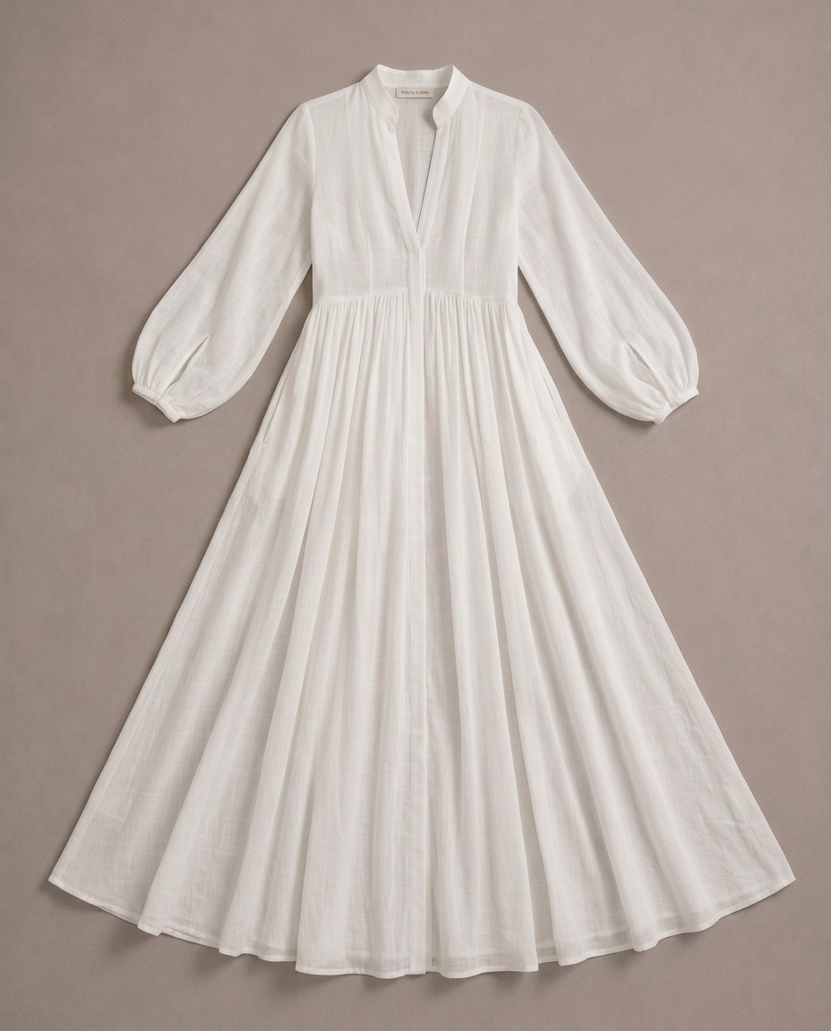 Vestido largo elegante con escote profundo