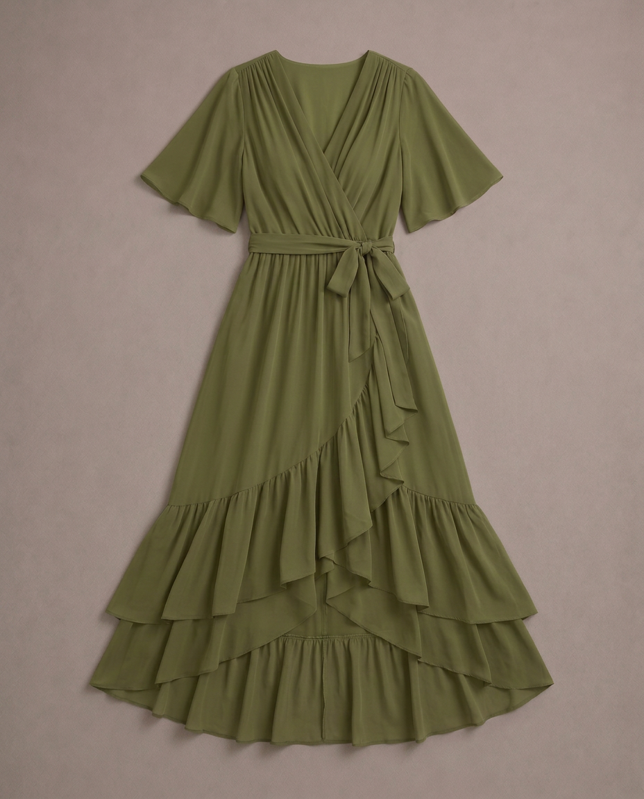 LUCINDA™ | VESTIDO MIDI CRUZADO