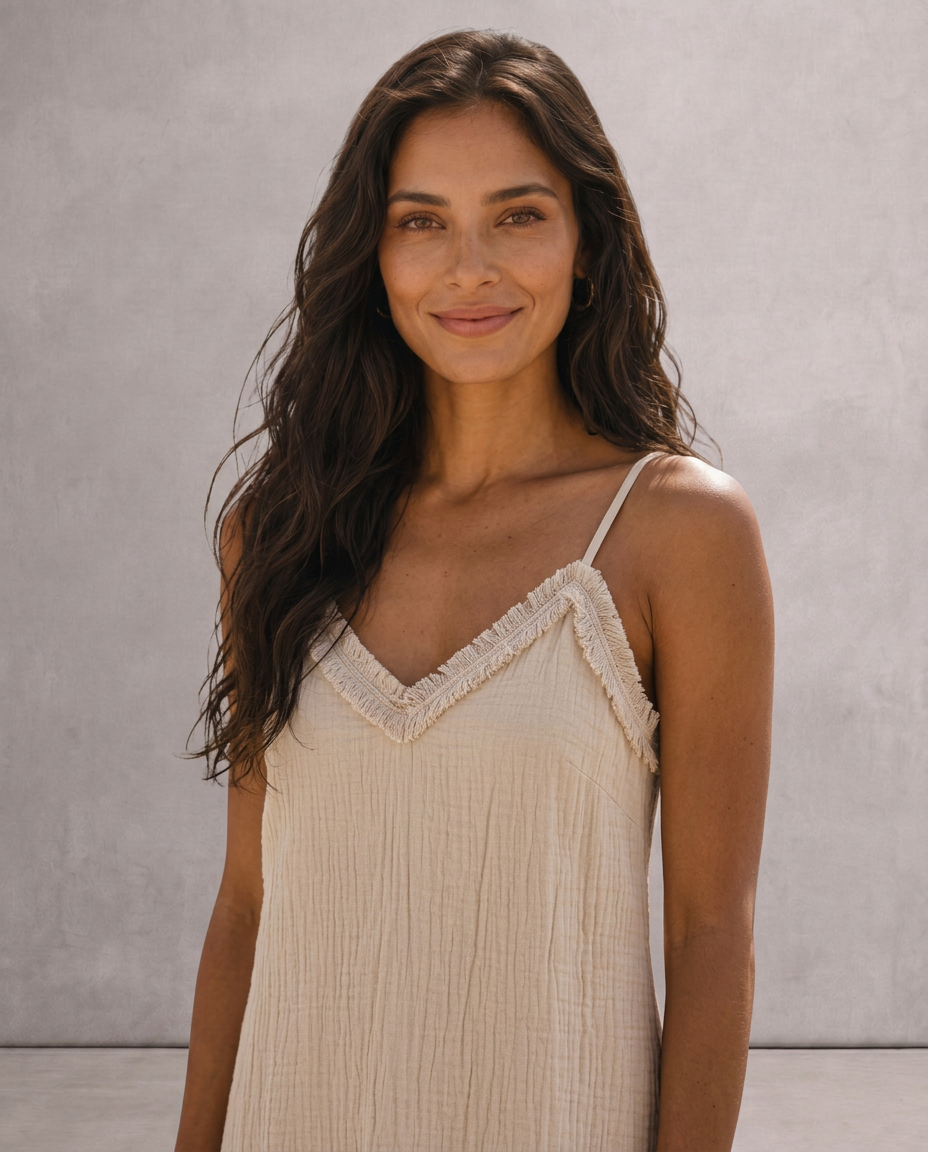 Vestido corto estilo boho