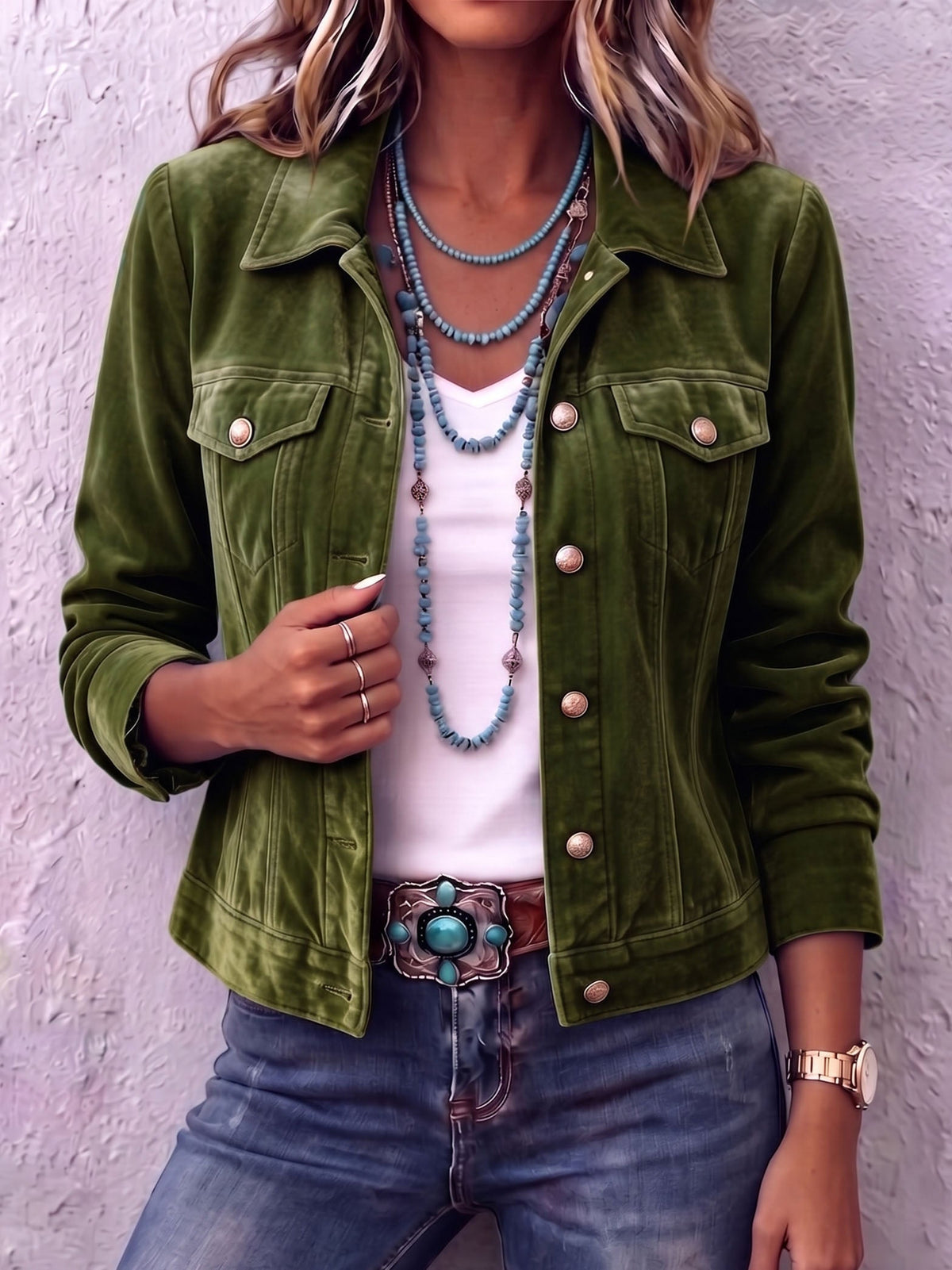 Raffaella | Chaqueta de Terciopelo Vintage Bohemia